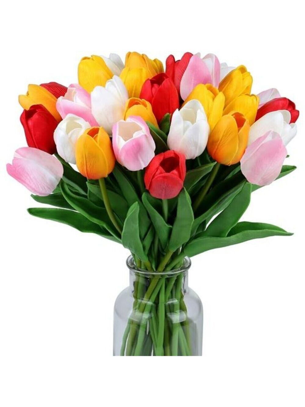 Artificial Tulip Flowers Real Touch 15pc Wedding Spring Home Decor Bouquet